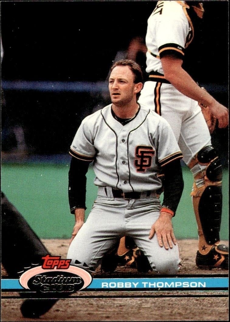 1991 Topps Stadium Club Robby Thompson #77 baseball trading card front