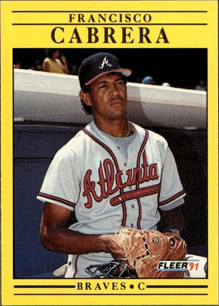 1991 Fleer Francisco Cabrera #684 trading card