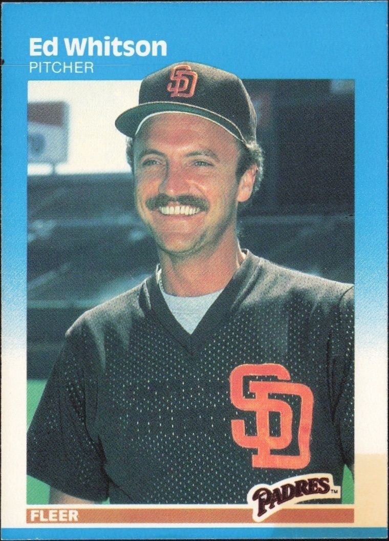 1987 Fleer Ed Whitson #434 trading card