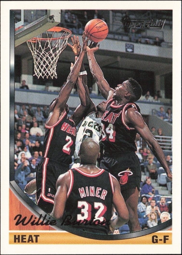 1993-94 Topps Willie Burton #350 basketball trading card front