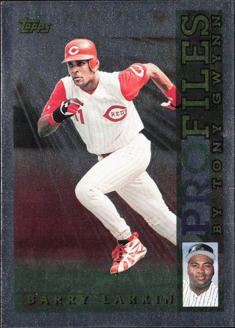 Barry Larkin 1996 Topps #NL-17 Baseball Trading Card - Front 1996 Topps Barry Larkin #NL-17 baseball trading card front