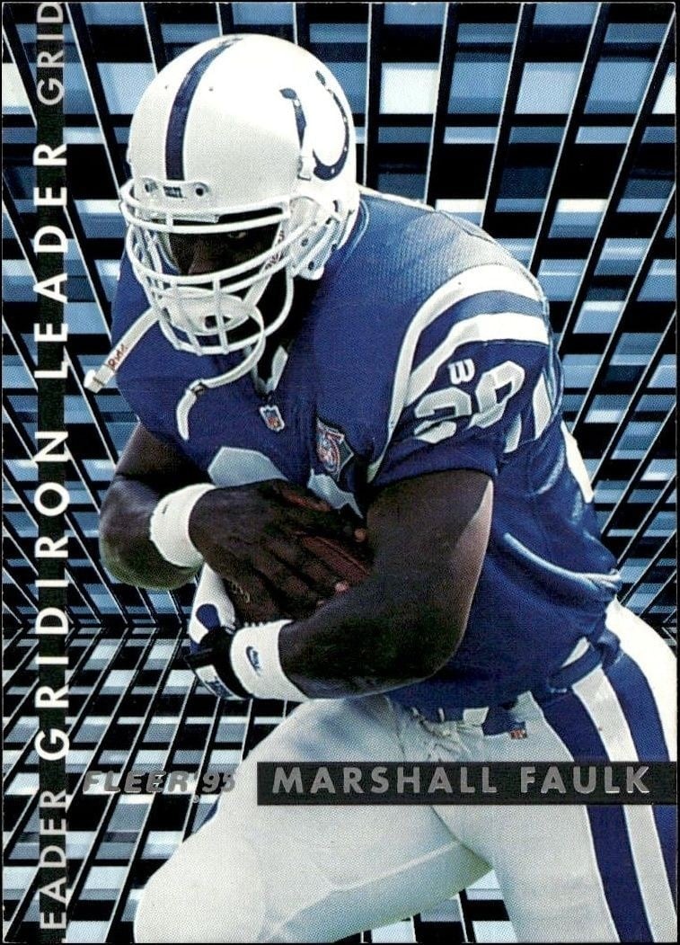 1995 Fleer Marshall Faulk #3 trading card
