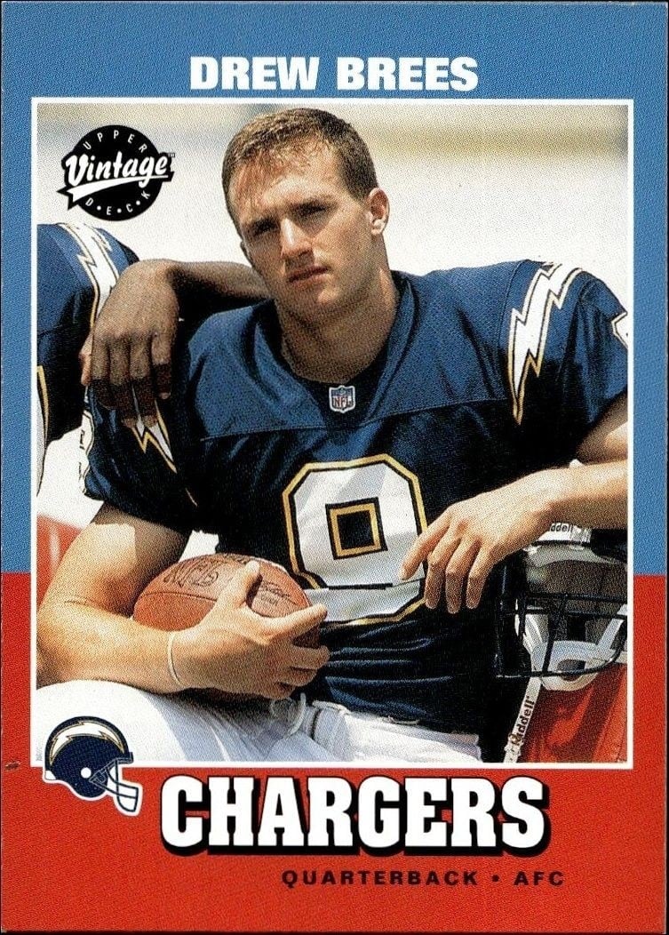 2001 Upper-Deck Vintage Drew Brees #251 trading card