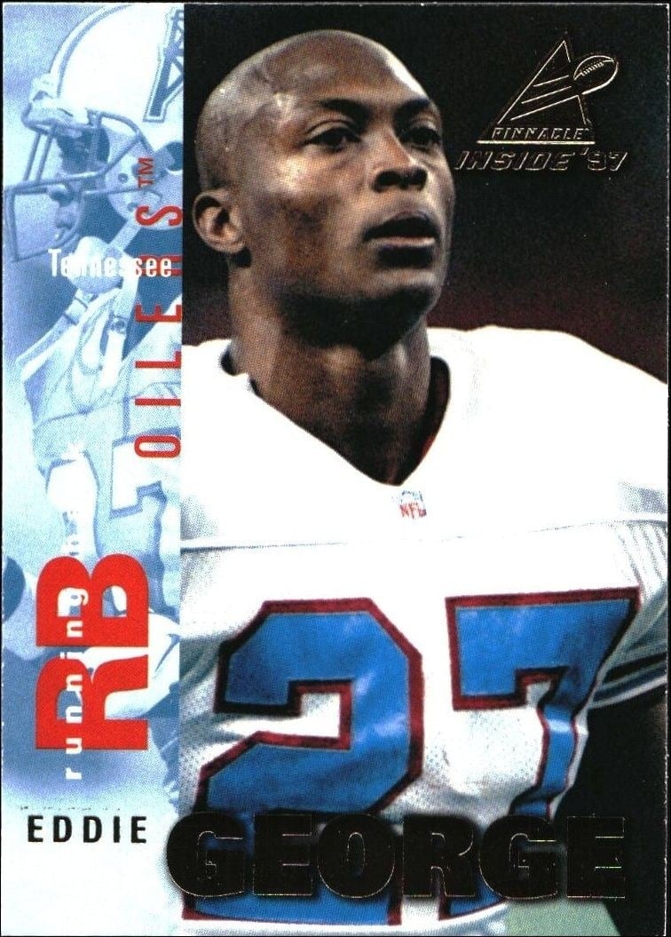 Eddie George 1997 Pinnacle Inside #13 Football Trading Card - Front 1997 Pinnacle Inside Eddie George #13 football trading card front