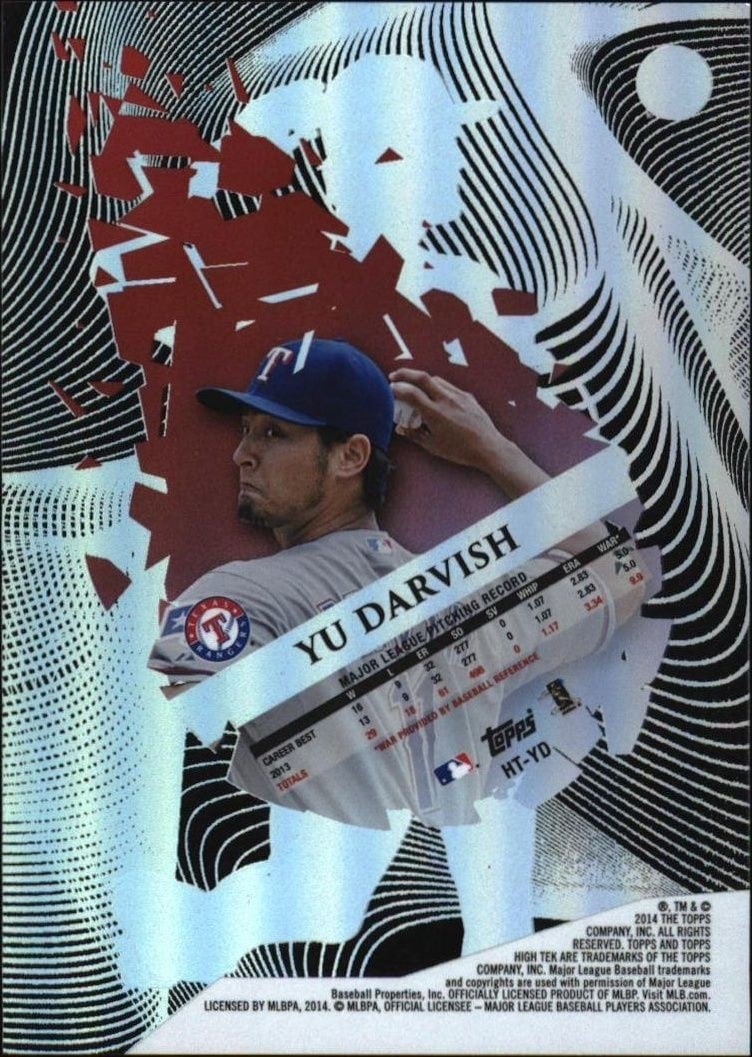 2014 Topps High Tek Yu Darvish #HT-YD baseball trading card back