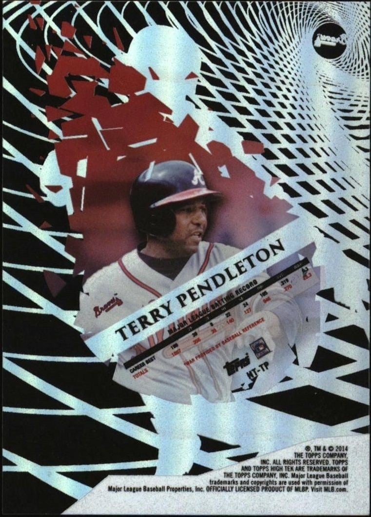 2014 Topps High Tek Terry Pendleton #HT-TP baseball trading card back