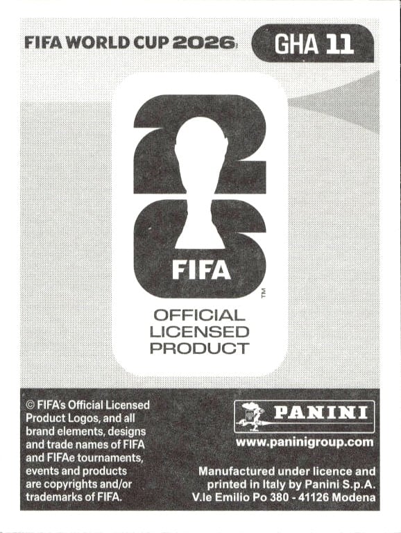 2026 Panini FIFA World Cup Salis Abdul Samed #GHA 11 soccer trading card back