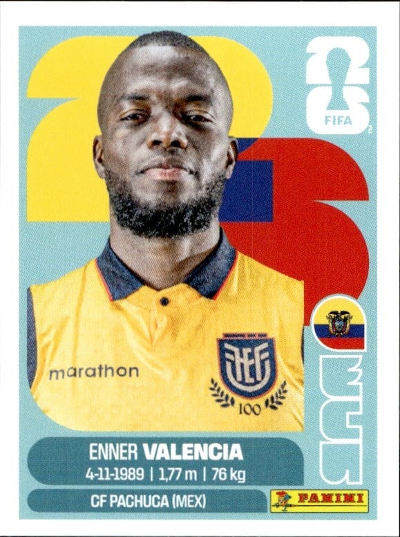 2026 Panini FIFA World Cup Enner Valencia #ECU 20 soccer trading card front