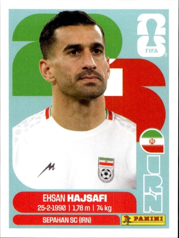 2026 Panini FIFA World Cup Ehsan Hajisafi #IRN 4 soccer trading card front