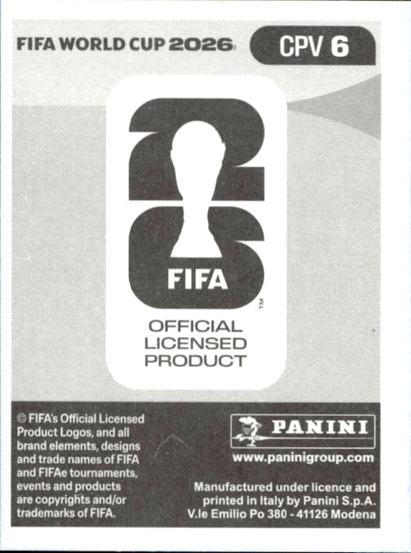 2026 Panini FIFA World Cup Steven Moreira #CPV 6 soccer trading card back