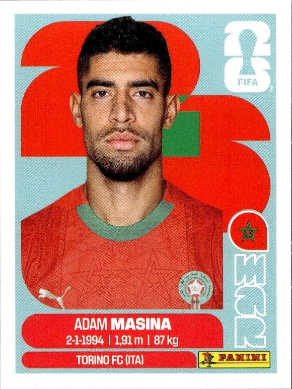 2026 Panini FIFA World Cup Adam Masina #MAR 23 trading card