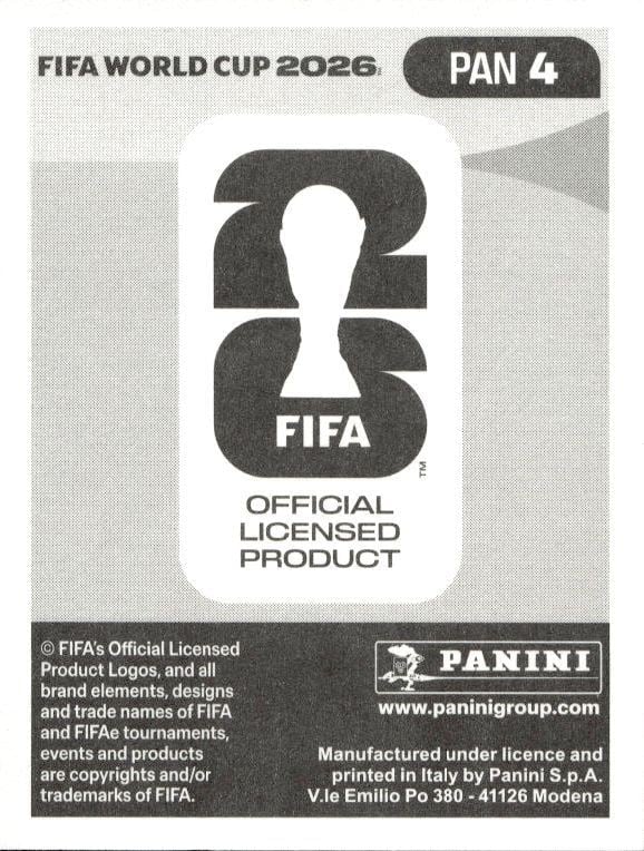 2026 Panini FIFA World Cup Fidel Escobar #PAN 4 soccer trading card back