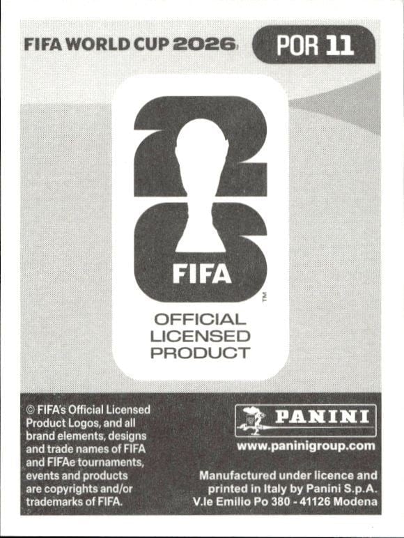 2026 Panini FIFA World Cup Rúben Neves #POR 11 soccer trading card back