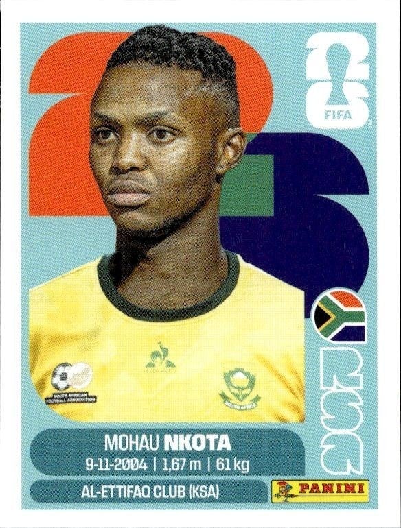 2026 Panini FIFA World Cup Mohau Nkota #RSA 19 trading card