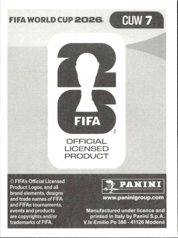 2026 Panini FIFA World Cup Roshon Van Eijma #CUW 7 soccer trading card back