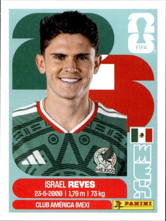 2026 Panini Fifa World Cup Israel Reyes #MEX 7 trading card