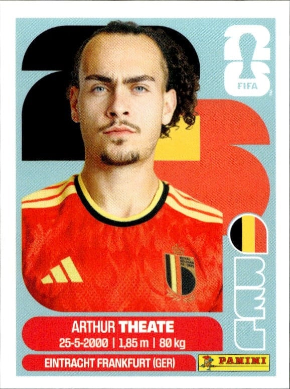 2026 Panini FIFA World Cup Arthur Theate #BEL 3 soccer trading card front
