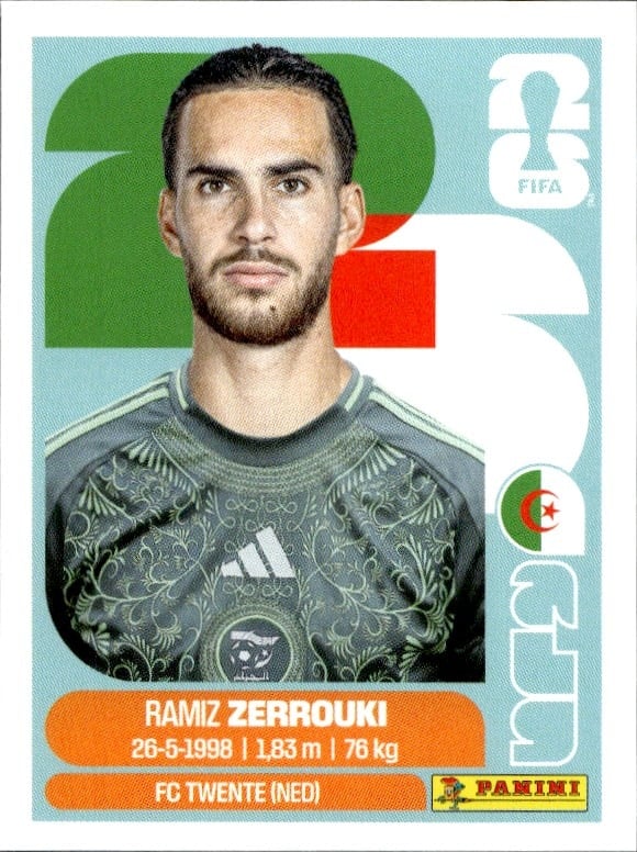 2026 Panini FIFA World Cup Ramiz Zerrouki #ALG 11 soccer trading card front