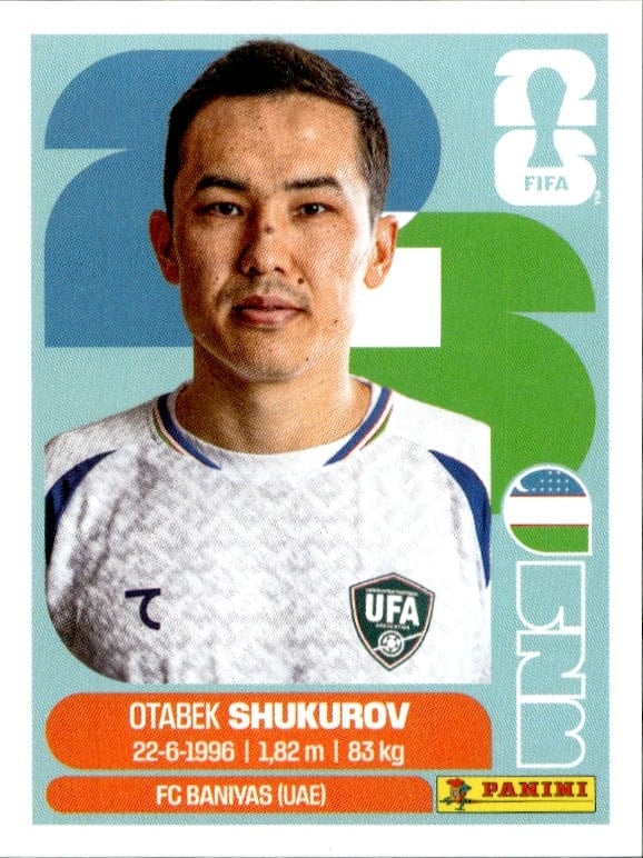 2026 Panini FIFA World Cup Otabek Shukurov #UZB 11 soccer trading card front