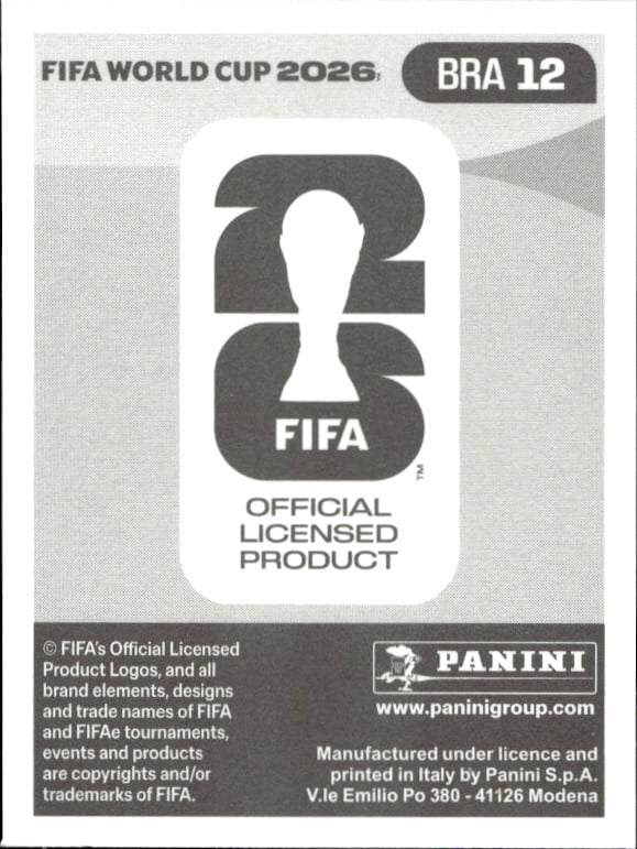 2026 Panini FIFA World Cup Luiz Henrique #BRA 12 soccer trading card back
