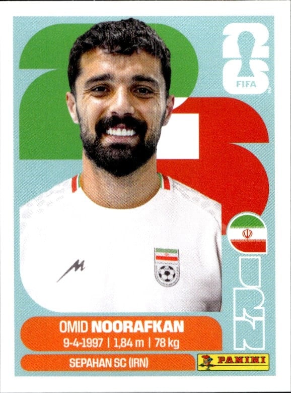 2026 Panini FIFA World Cup Omid Noorafkan #IRN 14 soccer trading card front