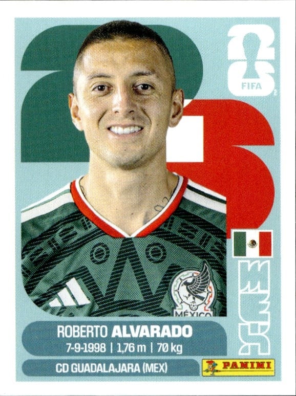 2026 Panini FIFA World Cup Roberto Alvarado #MEX 19 soccer trading card front