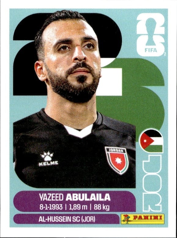 2026 Panini Fifa World Cup Vazeed Abulaila #JOR 2 soccer trading card front