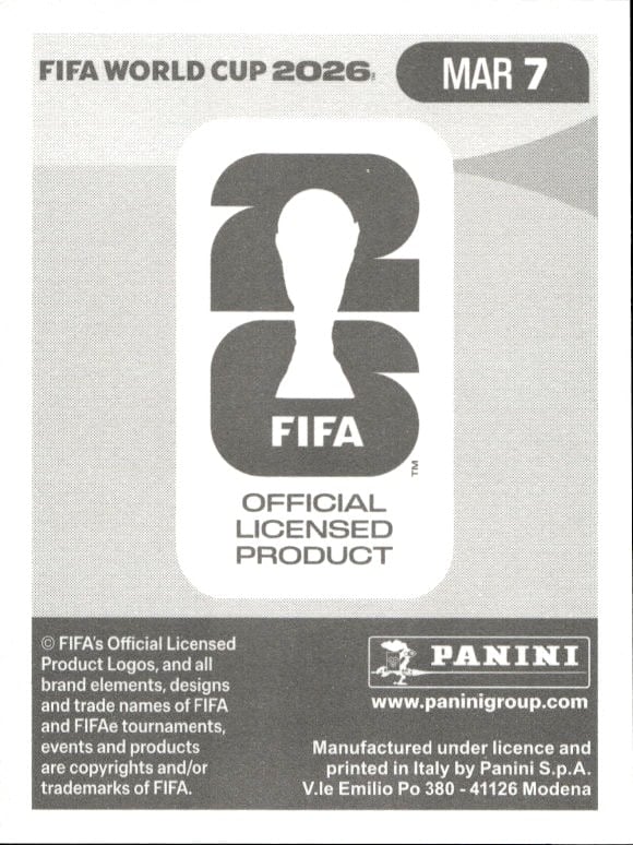 2024 Panini Fifa World Cup Romain Saïss #MAR 7 soccer trading card back