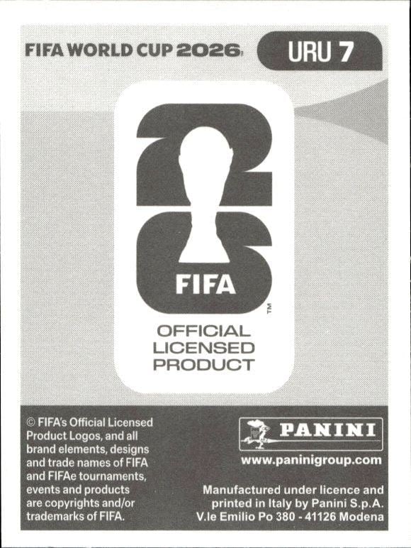 2026 Panini Fifa World Cup Mathías Olivera #URU 7 soccer trading card back