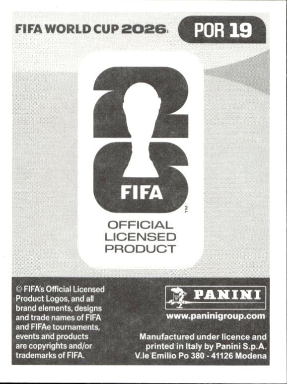2026 Panini Fifa World Cup Pedro Neto #POR 19 soccer trading card back