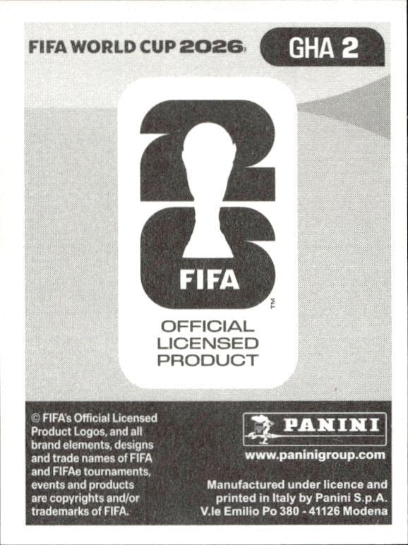 2026 Panini Fifa World Cup Lawrence Ati-Zigi #GHA 2 soccer trading card back