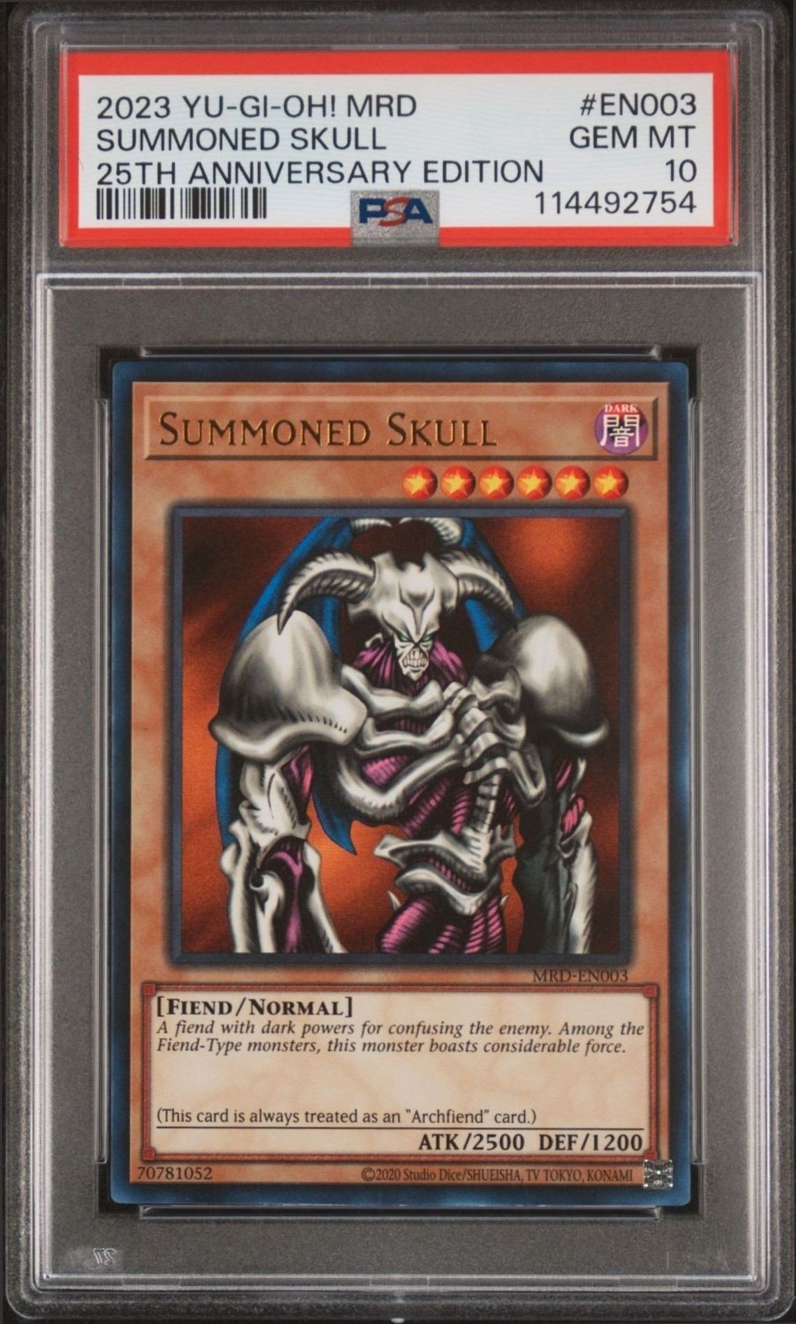 2023 Yu-Gi-Oh Metal Raiders Summoned Skull #MRD-EN003 trading card