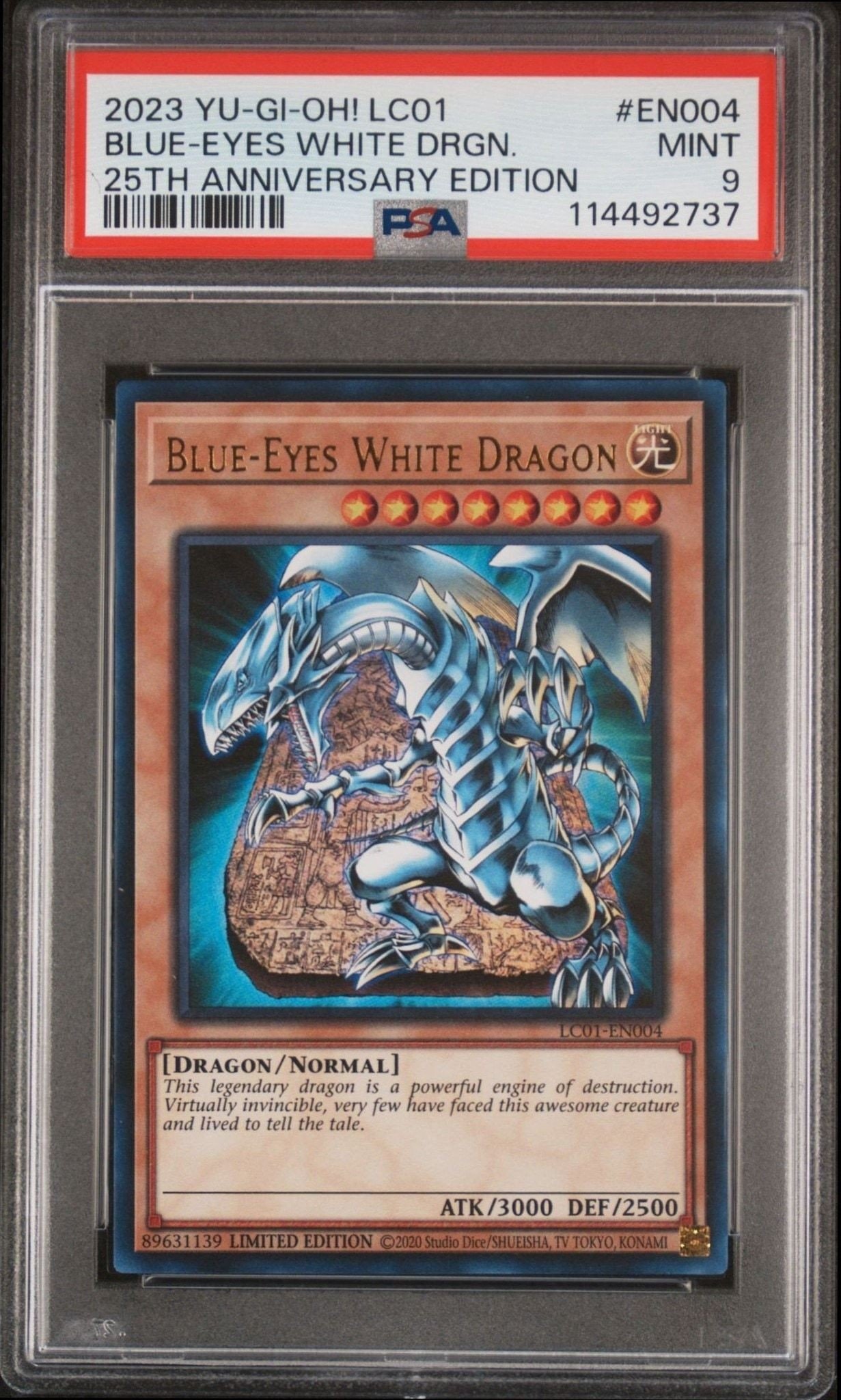 2023 Yu-Gi-Oh Legendary Collection Blue-Eyes White Dragon #LC01-EN004 trading card