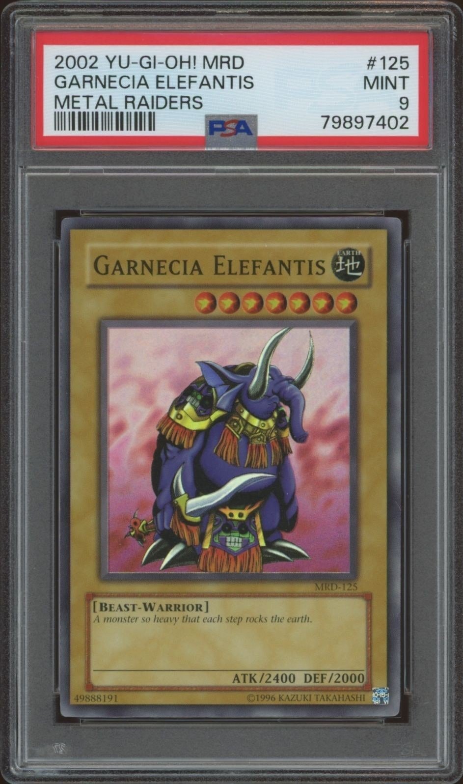 2002 Yu-Gi-Oh! Metal Raiders Garnecia Elefantis #MRD-125 Yu-Gi-Oh! card front