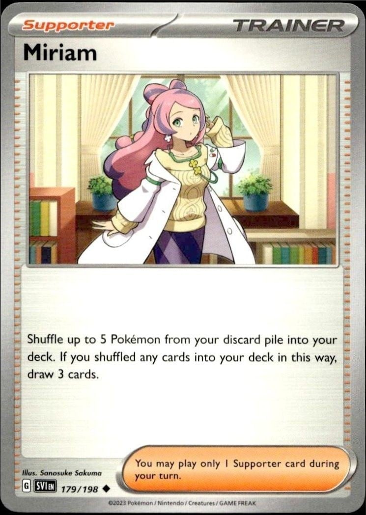 2023 Pokémon Scarlet & Violet Miriam #179/198 trading card