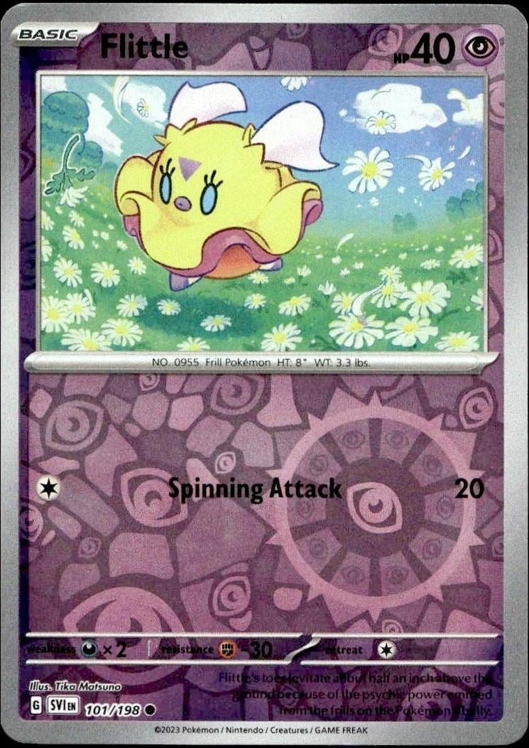 Flittle 2023 Pokémon Scarlet & Violet #101/198 Pokémon Card - Front 2023 Pokémon Scarlet & Violet Flittle #101/198 Pokémon card front
