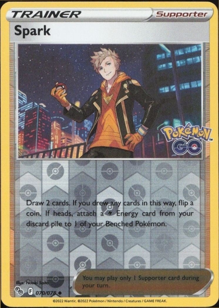 Spark 2022 Pokémon Go #070/078 Pokémon Card - Front 2022 Pokémon Go Spark #070/078 Pokémon card front