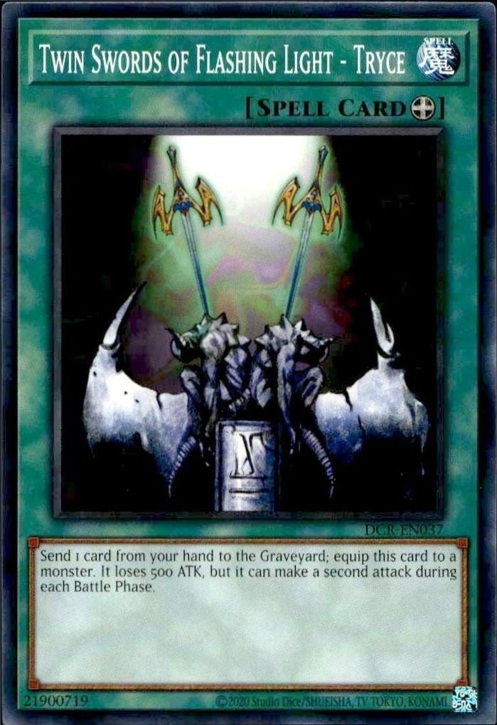 2023 Yu-Gi-Oh Dark Crisis Twin Swords of Flashing Light - Tryce #DCR-EN037 trading card