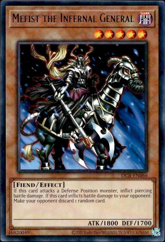 2023 Yu-Gi-Oh Dark Crisis Mefist the Infernal General #DCR-EN066 trading card