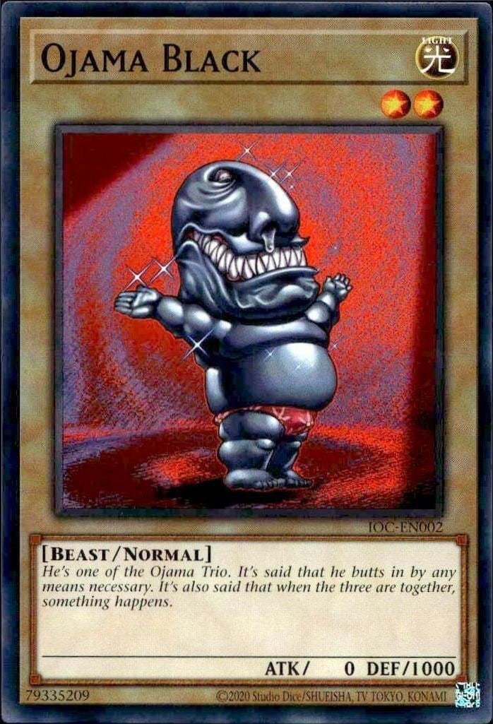2023 Yu-Gi-Oh Invasion of Chaos Ojama Black #IOC-EN002 trading card