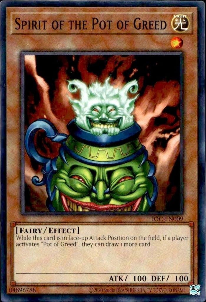 2023 Yu-Gi-Oh Invasion of Chaos Spirit of the Pot of Greed #IOC-EN009 trading card