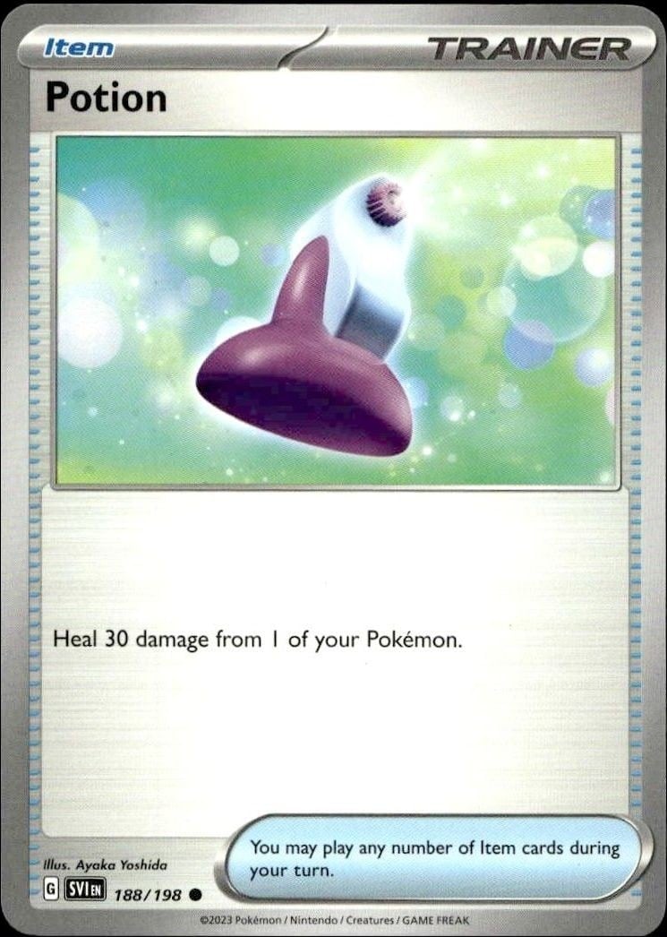 2023 Pokémon Scarlet & Violet Potion #188/198 trading card