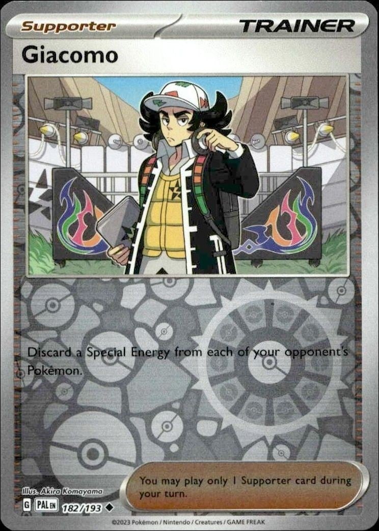 2023 Pokémon Paldea Evolved Giacomo #182/193 trading card