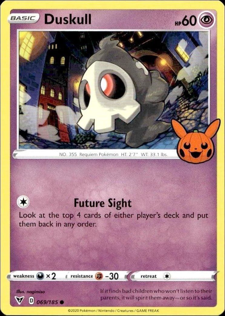 2020 Pokémon Vivid Voltage Duskull #069/185 trading card