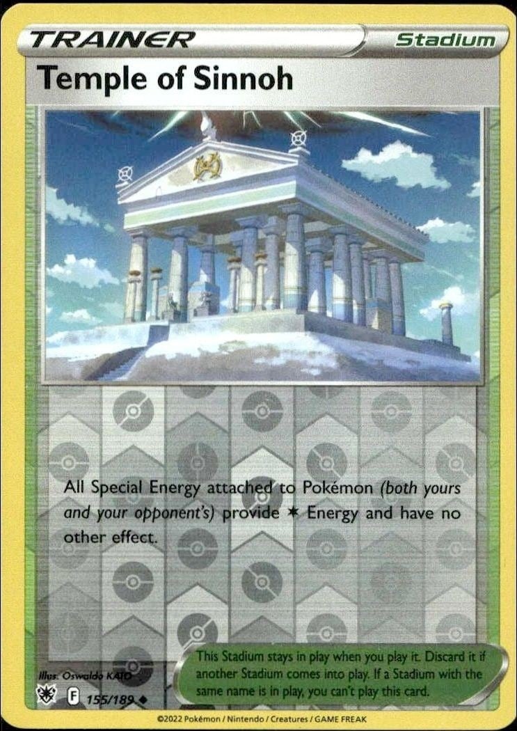 2022 Pokémon Astral Radiance Temple of Sinnoh #155/189 trading card