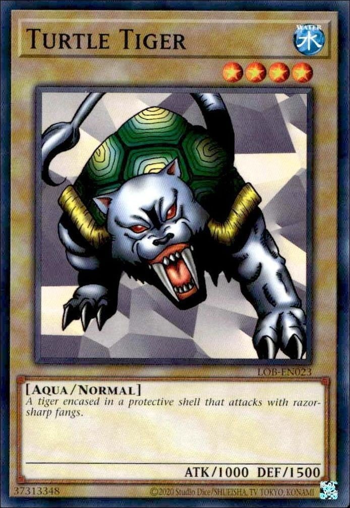 2023 Yu-Gi-Oh Legend of Blue Eyes White Dragon Turtle Tiger #LOB-EN023 trading card