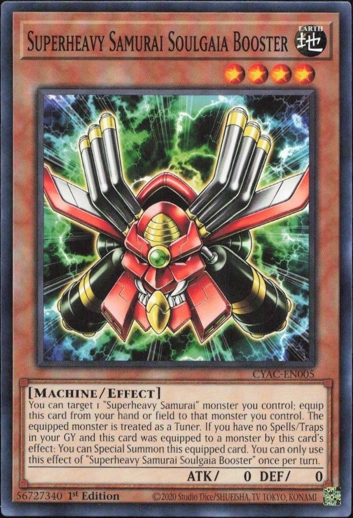 2020 Yu-Gi-Oh Cyberstorm Access Superheavy Samurai Soulgaia Booster #CYAC-EN005 trading card
