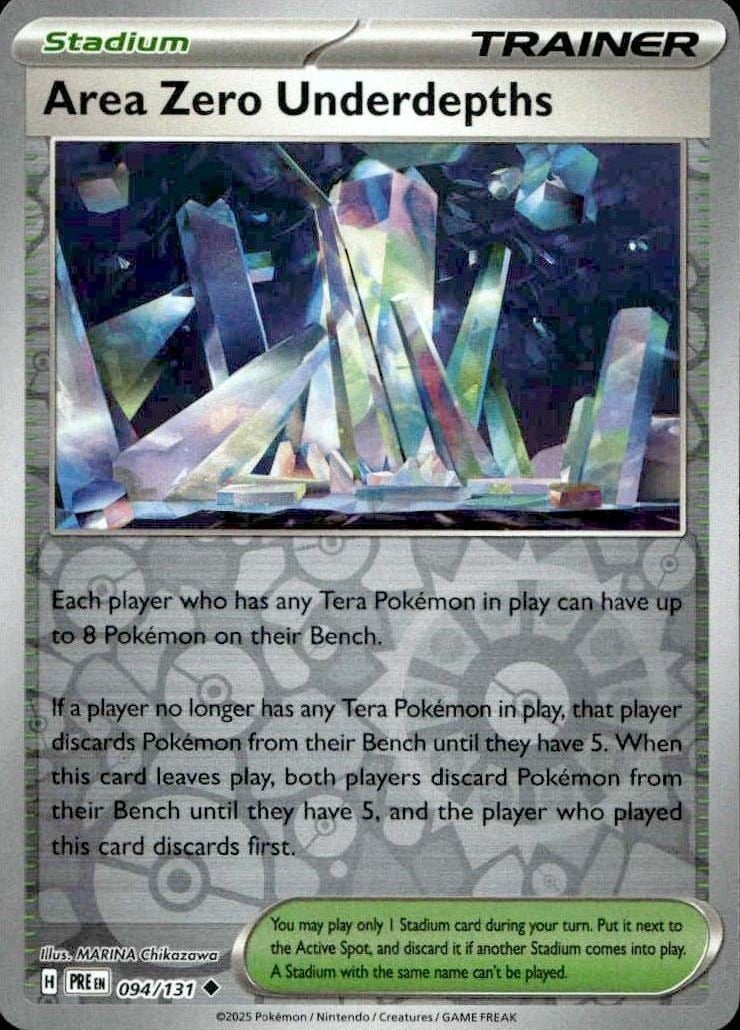 2025 Pokémon Prismatic Evolutions Area Zero Underdepths #094/131 trading card