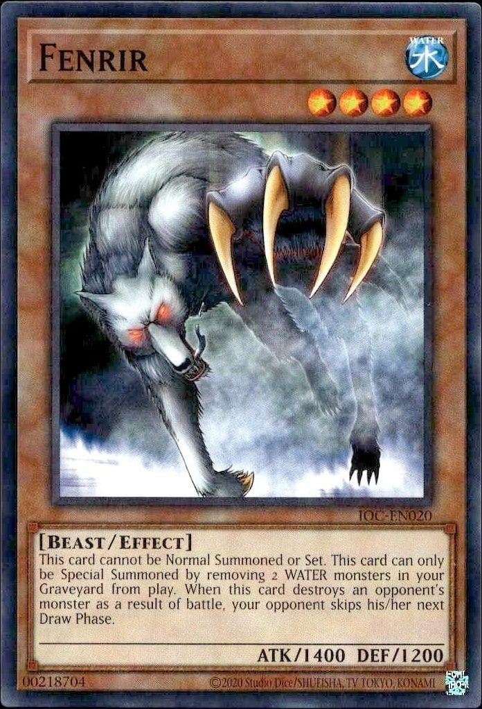 2023 Yu-Gi-Oh Invasion of Chaos Fenrir #IOC-EN020 trading card