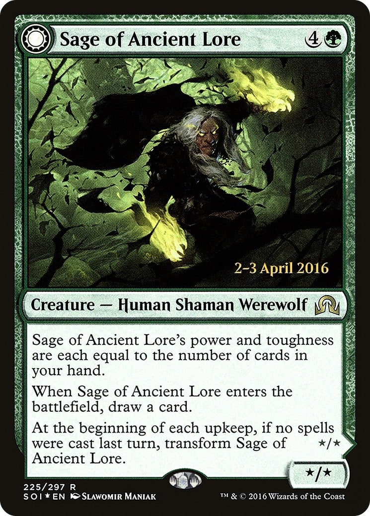 Sage of Ancient Lore // Werewolf of Ancient Hunger - Image 1
